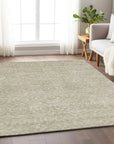 LOOMLAN Rugs Zafrine Beige Washable Indoor-Outdoor Rug
