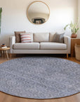 LOOMLAN Rugs Zafrine Denim Washable Indoor-Outdoor Rug