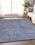 LOOMLAN Rugs Zafrine Denim Washable Indoor-Outdoor Rug