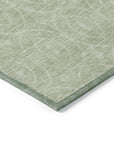 LOOMLAN Rugs Zafrine Green Washable Indoor-Outdoor Rug