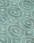 LOOMLAN Rugs Zafrine Teal Washable Indoor-Outdoor Rug