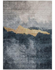 LOOMLAN Rugs Zailor Blue Washable Indoor-Outdoor Rug