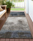 LOOMLAN Rugs Zailor Gray Washable Indoor-Outdoor Rug
