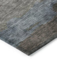 LOOMLAN Rugs Zailor Gray Washable Indoor-Outdoor Rug