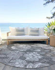 LOOMLAN Rugs Zaleenah Gray Washable Indoor-Outdoor Rug