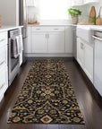 LOOMLAN Rugs Zara Black Washable Indoor-Outdoor Rug