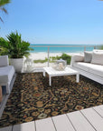 LOOMLAN Rugs Zara Black Washable Indoor-Outdoor Rug