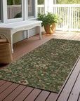 LOOMLAN Rugs Zara Green Washable Indoor-Outdoor Rug