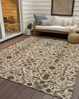 LOOMLAN Rugs Zara Ivory Washable Indoor-Outdoor Rug