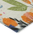 LOOMLAN Rugs Zarabelle Ivory Washable Indoor-Outdoor Rug