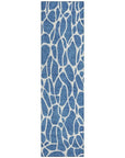 LOOMLAN Rugs Zarelia Blue Washable Indoor-Outdoor Rug