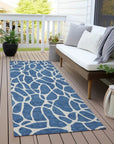 LOOMLAN Rugs Zarelia Blue Washable Indoor-Outdoor Rug