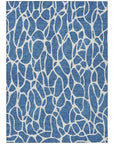 LOOMLAN Rugs Zarelia Blue Washable Indoor-Outdoor Rug