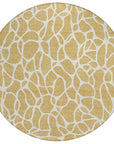 LOOMLAN Rugs Zarelia Gold Washable Indoor-Outdoor Rug