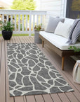 LOOMLAN Rugs Zarelia Gray Washable Indoor-Outdoor Rug