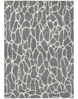 LOOMLAN Rugs Zarelia Gray Washable Indoor-Outdoor Rug