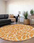 LOOMLAN Rugs Zarelia Orange Washable Indoor-Outdoor Rug