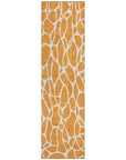 LOOMLAN Rugs Zarelia Orange Washable Indoor-Outdoor Rug