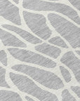 LOOMLAN Rugs Zarelia Silver Washable Indoor-Outdoor Rug