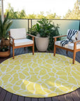 LOOMLAN Rugs Zarelia Yellow Washable Indoor-Outdoor Rug