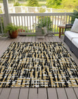 LOOMLAN Rugs Zarifa Black Washable Indoor-Outdoor Rug