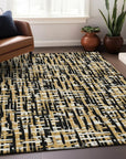 LOOMLAN Rugs Zarifa Black Washable Indoor-Outdoor Rug