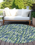 LOOMLAN Rugs Zarifa Blue Washable Indoor-Outdoor Rug