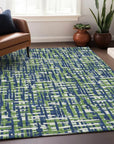LOOMLAN Rugs Zarifa Blue Washable Indoor-Outdoor Rug