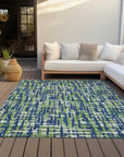 LOOMLAN Rugs Zarifa Blue Washable Indoor-Outdoor Rug