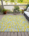 LOOMLAN Rugs Zarifa Gold Washable Indoor-Outdoor Rug