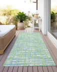 LOOMLAN Rugs Zarifa Green Washable Indoor-Outdoor Rug