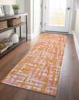 LOOMLAN Rugs Zarifa Orange Washable Indoor-Outdoor Rug