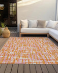 LOOMLAN Rugs Zarifa Orange Washable Indoor-Outdoor Rug