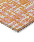 LOOMLAN Rugs Zarifa Orange Washable Indoor-Outdoor Rug