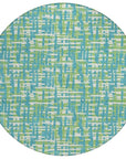 LOOMLAN Rugs Zarifa Teal Washable Indoor-Outdoor Rug