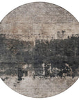 LOOMLAN Rugs Zehara Brown Washable Indoor-Outdoor Rug