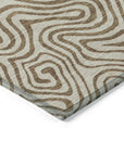 LOOMLAN Rugs Zena Beige Washable Indoor-Outdoor Rug