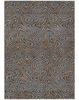 Zena Brown Washable Indoor - Outdoor Rug - LOOMLAN - LOOMLAN Rugs - Outdoor Rugs