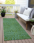 LOOMLAN Rugs Zena Green Washable Indoor-Outdoor Rug