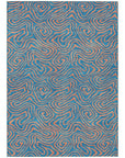 LOOMLAN Rugs Zena Teal Washable Indoor-Outdoor Rug