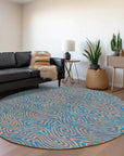 LOOMLAN Rugs Zena Teal Washable Indoor-Outdoor Rug