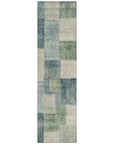 LOOMLAN Rugs Zenia Blue Washable Indoor-Outdoor Rug