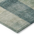 LOOMLAN Rugs Zenia Blue Washable Indoor-Outdoor Rug