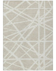 LOOMLAN Rugs Zephina Beige Washable Indoor-Outdoor Rug