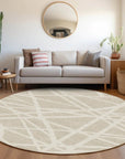 LOOMLAN Rugs Zephina Beige Washable Indoor-Outdoor Rug