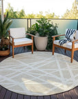 LOOMLAN Rugs Zephina Beige Washable Indoor-Outdoor Rug