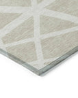 LOOMLAN Rugs Zephina Beige Washable Indoor-Outdoor Rug