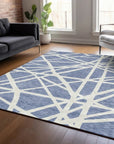 LOOMLAN Rugs Zephina Denim Washable Indoor-Outdoor Rug
