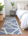 LOOMLAN Rugs Zephina Denim Washable Indoor-Outdoor Rug