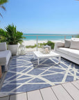 LOOMLAN Rugs Zephina Denim Washable Indoor-Outdoor Rug